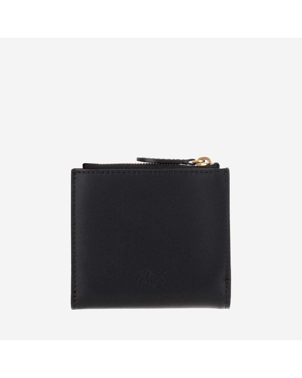 Pinko Black Leather Wallet With Logo