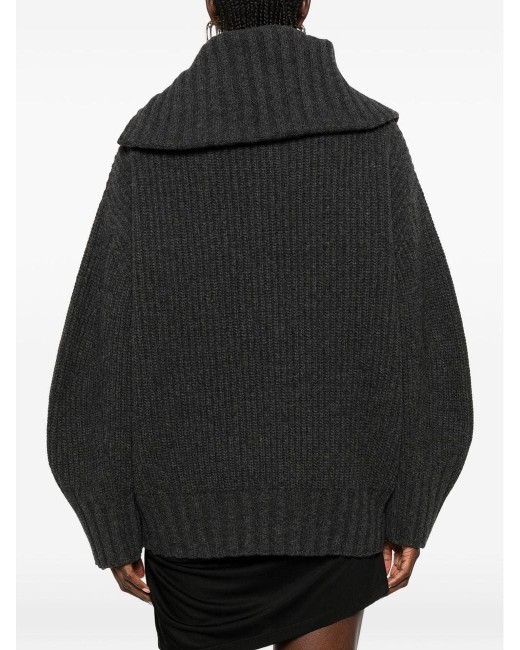The Attico Black Wool And Cashmere Sweater