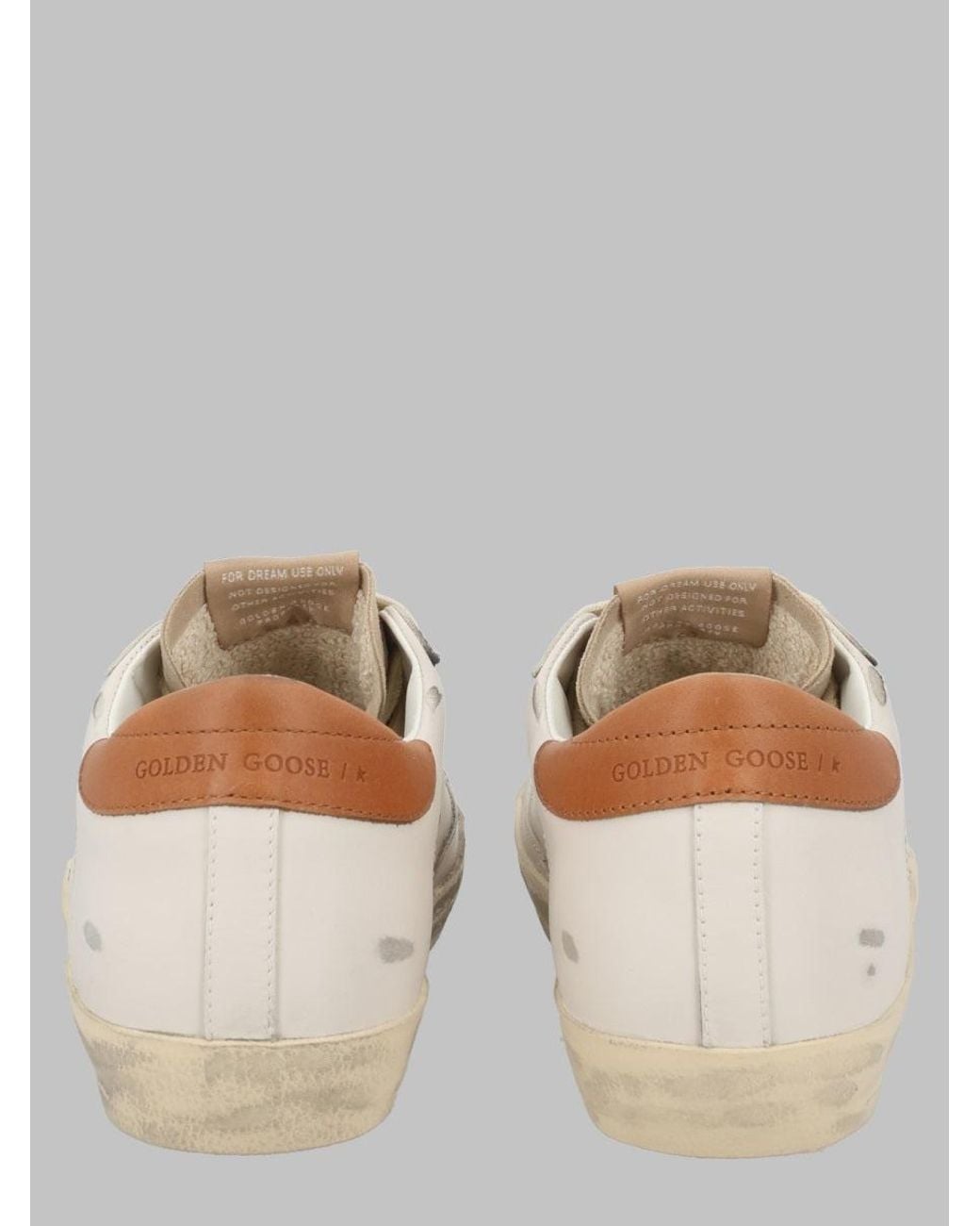 Golden Goose Deluxe Brand Natural Super-Star Vintage-Inspired Star Leather Sneakers