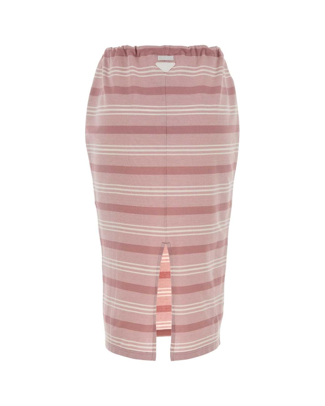 Prada Pink Stripes None Skirt