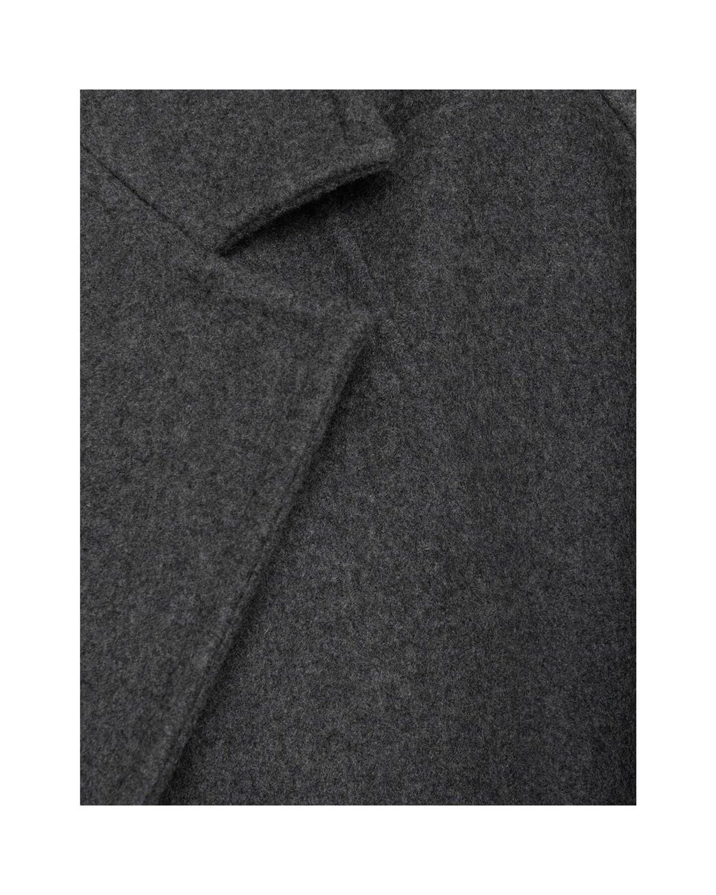 Max Mara Blue Asburgo Wool And C Mere Coat