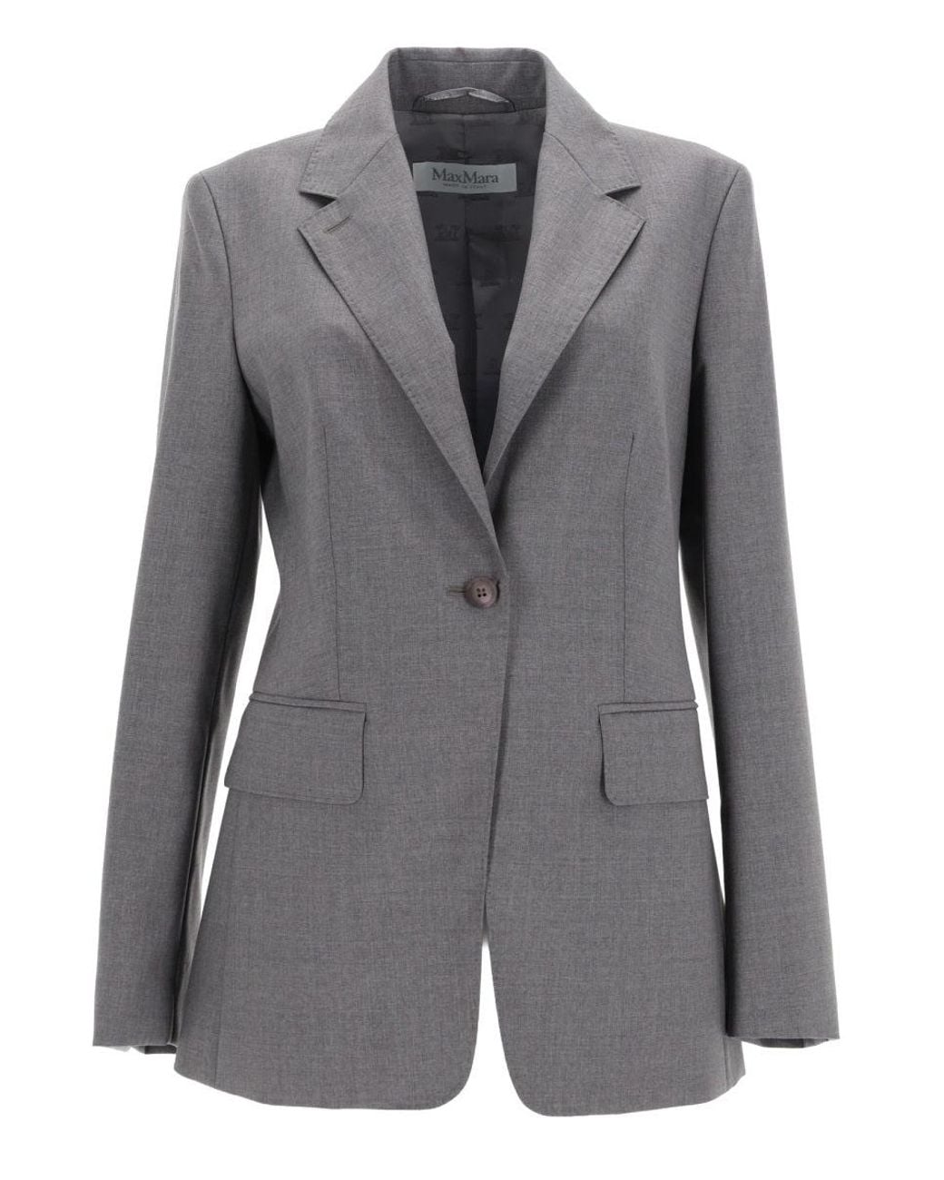Max Mara Gray Singlebreasted Blazer