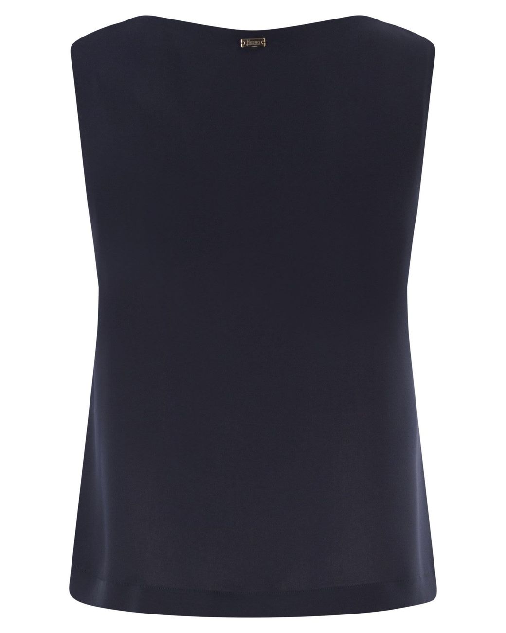 Herno Blue V-Neck Top