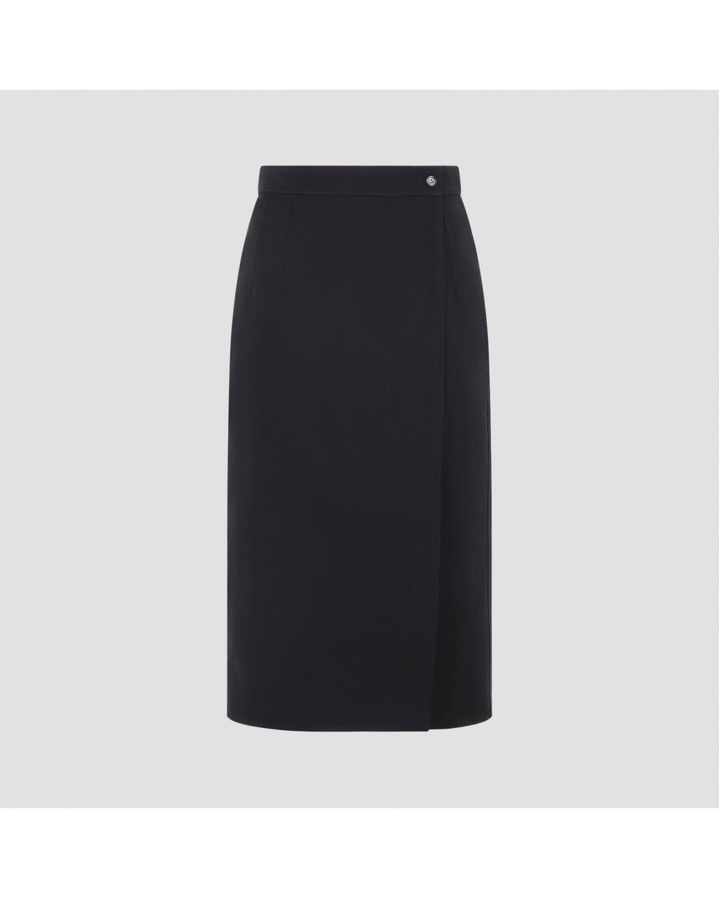 Bottega Veneta Black Midi Skirt