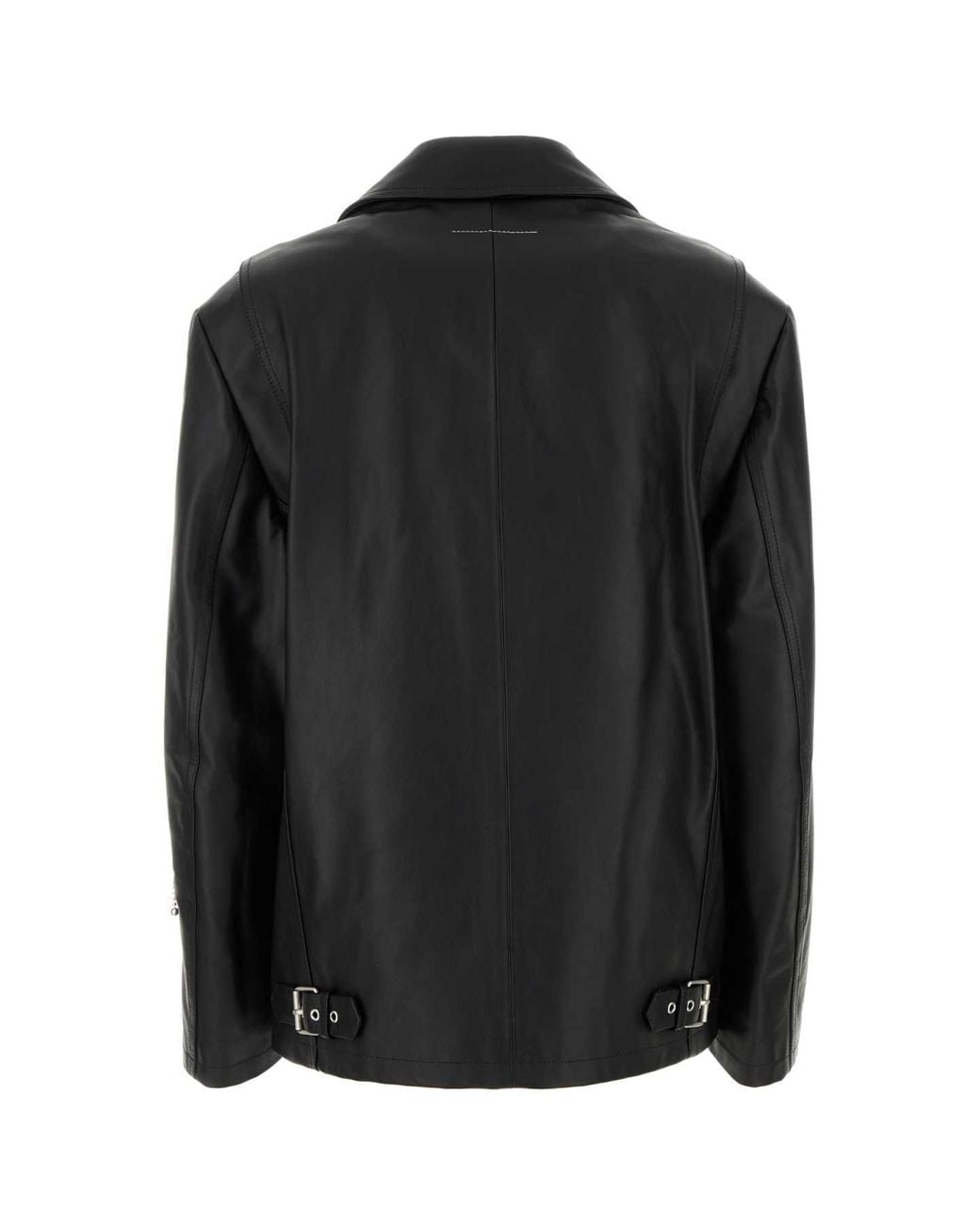 MM6 by Maison Margiela Black Leather Jacket