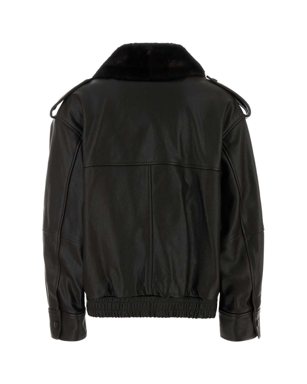 Loulou de Saison Black Russo Leather Jacket