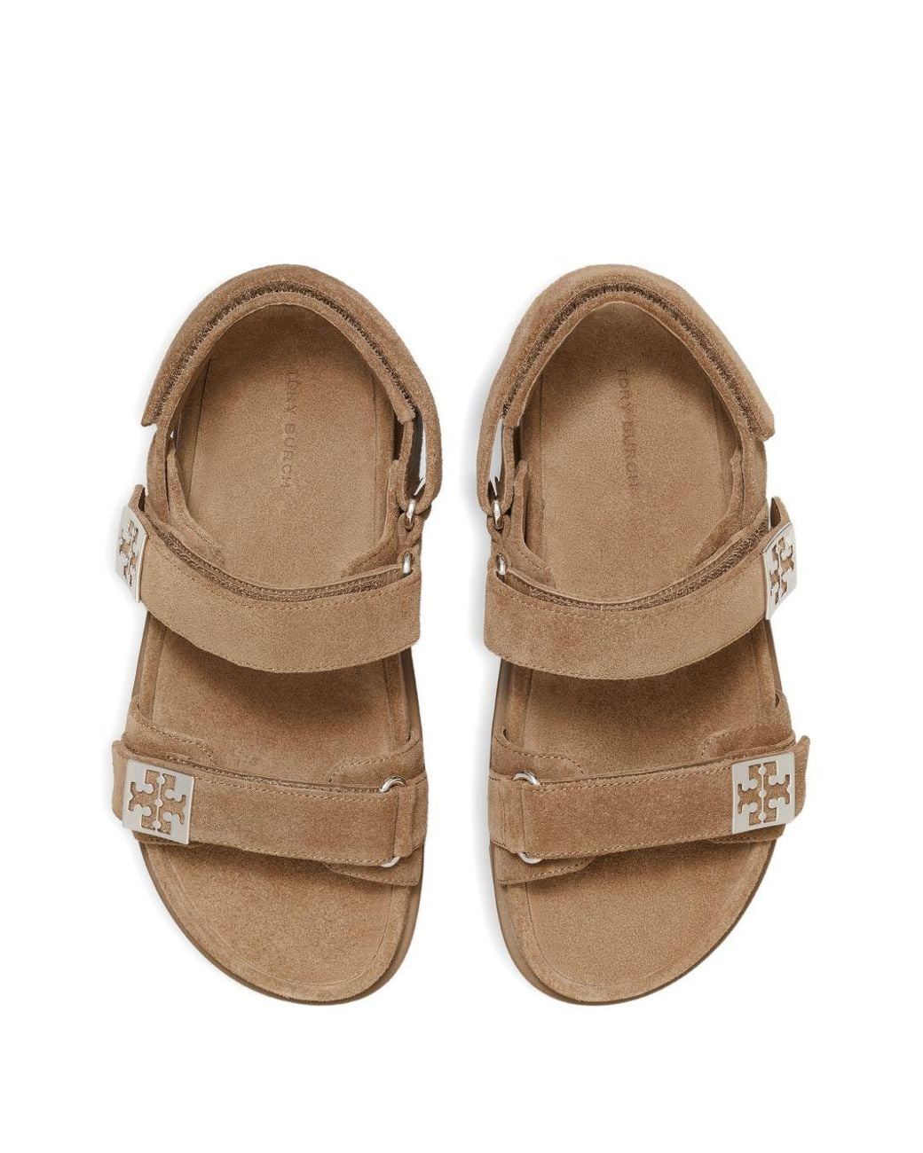 Tory Burch Gray Mellow Leather Sandals