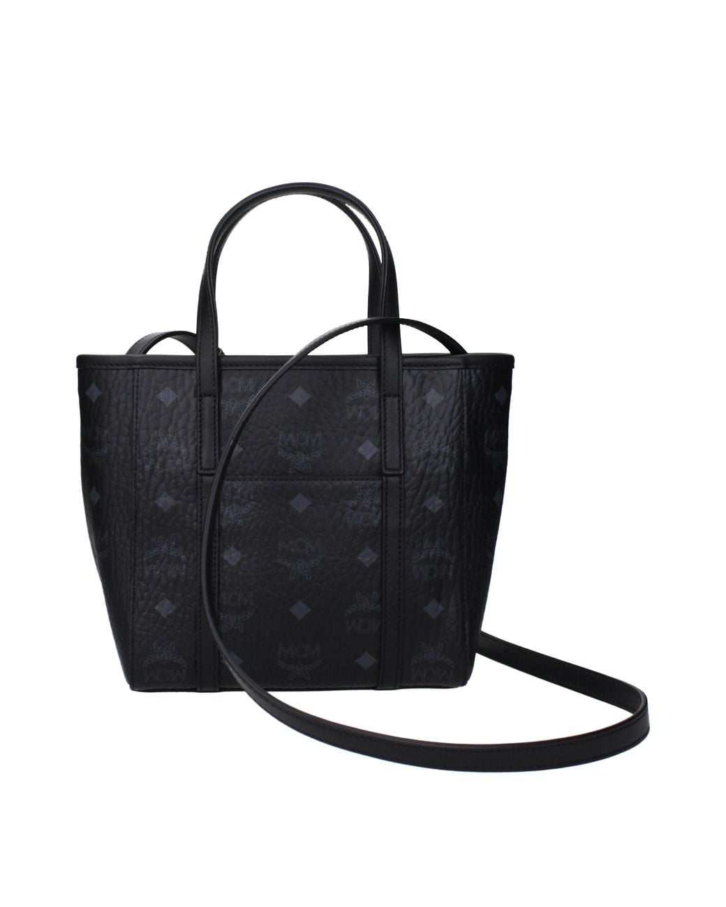 MCM Black Borse A Mano Donna Pelle Nero