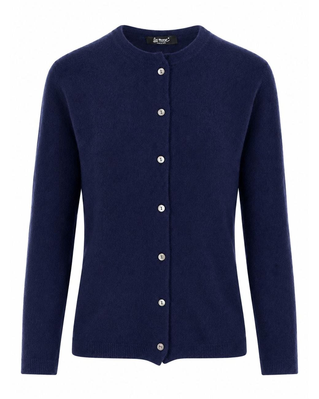 LA ROSE Blue Cashmere Cardigan