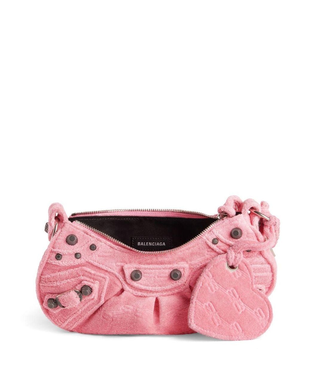 Balenciaga Pink Le Cagole Xs Leather Shoulder Bag