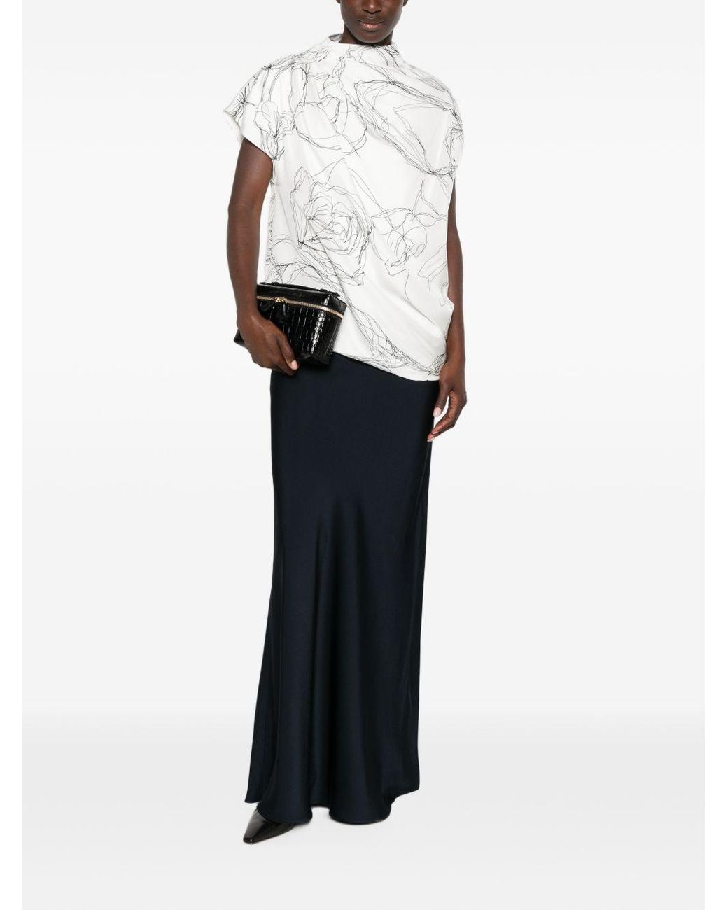 Fabiana Filippi Blue Long Skirt