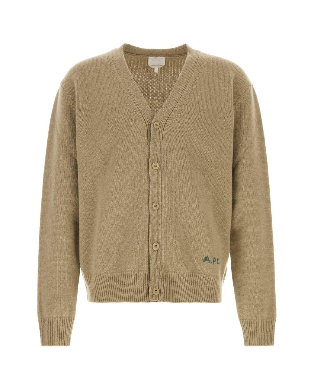 A.P.C. Natural V Neck Cardigans for men
