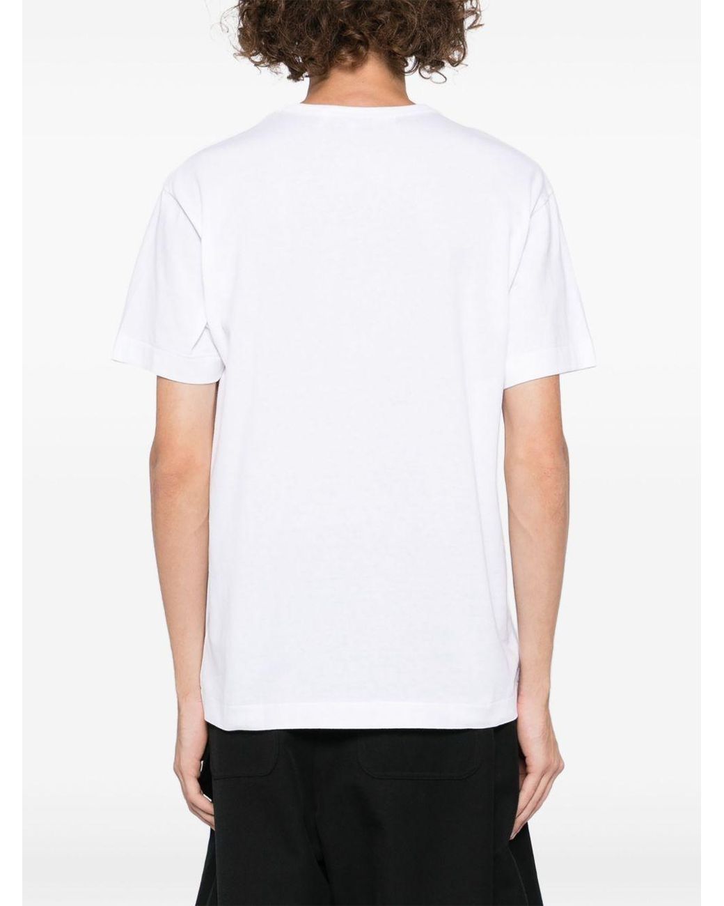 Comme des Garçons White Heart Cotton T Shirt