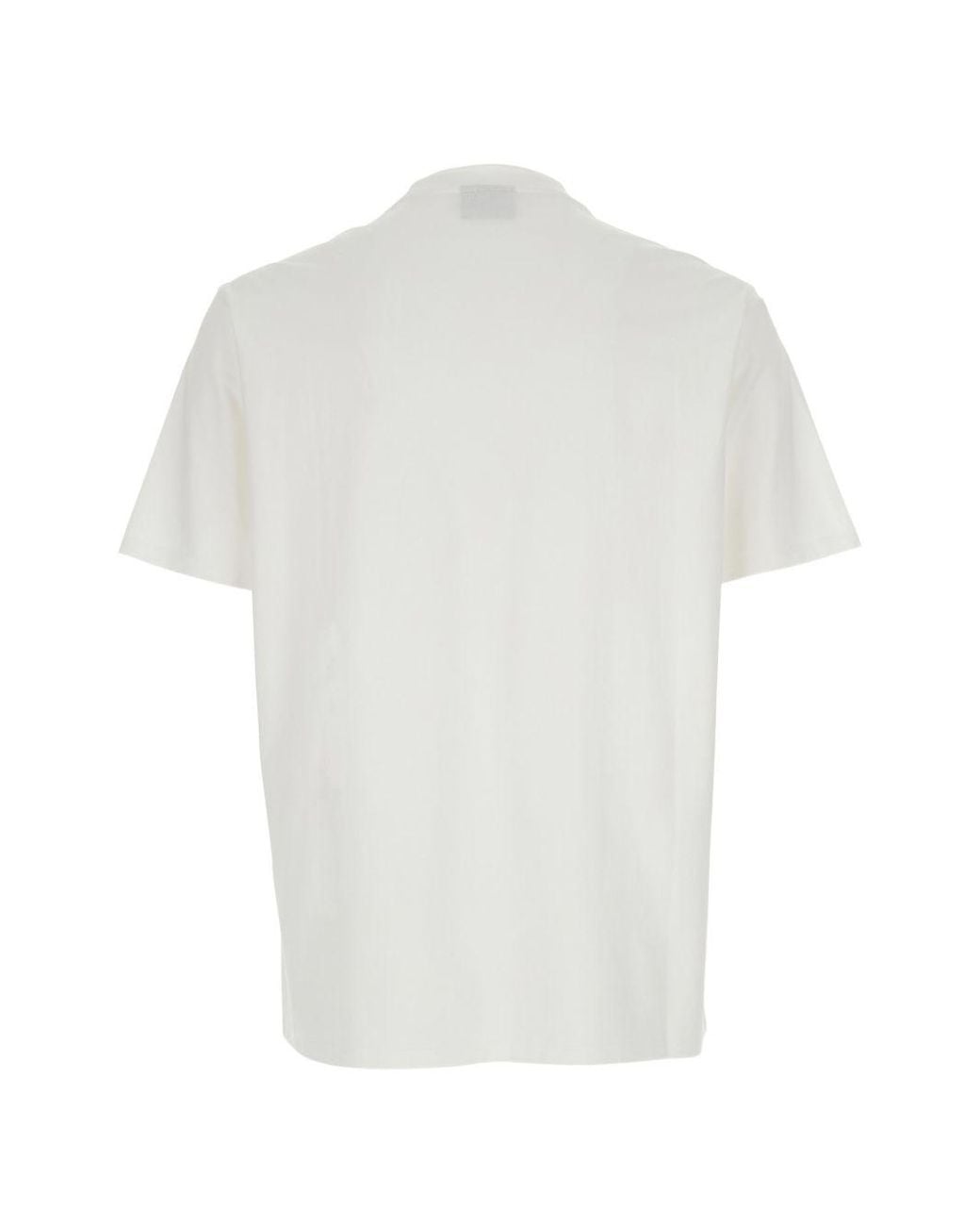 Camiseta de algodón con logotipo de Emporio Armani de color White