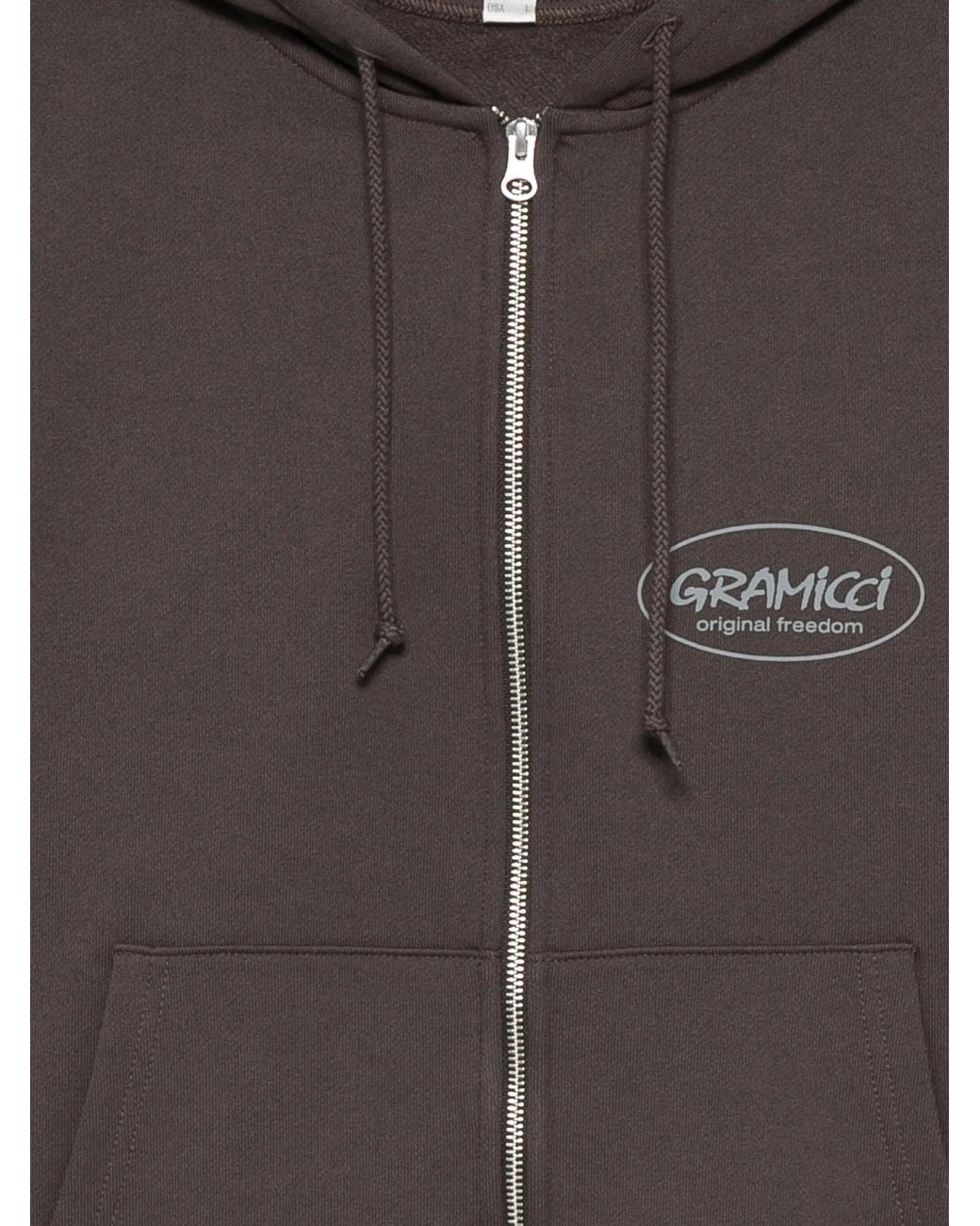Gramicci Gray Original Freedom Zip Hooded Sweatshirt for men