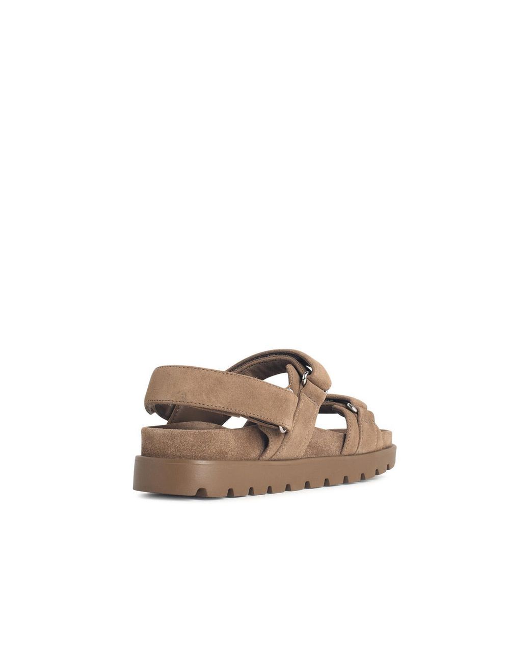 Tory Burch White 'Mellow Sport' 'River Rock' Suede Sandals