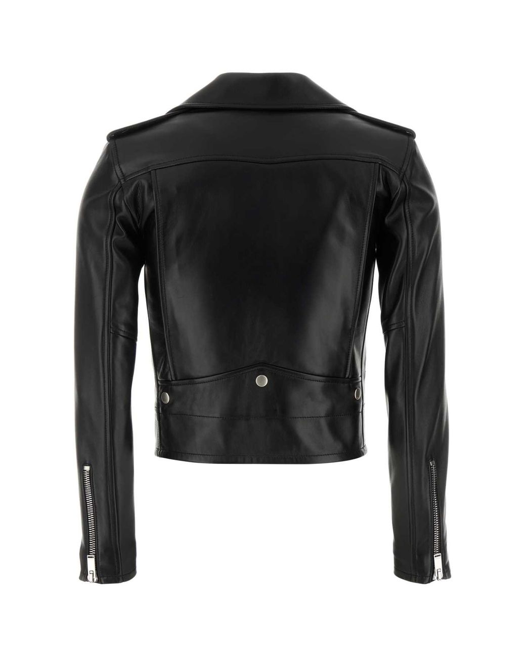 Saint Laurent Black Leather Biker Jacket