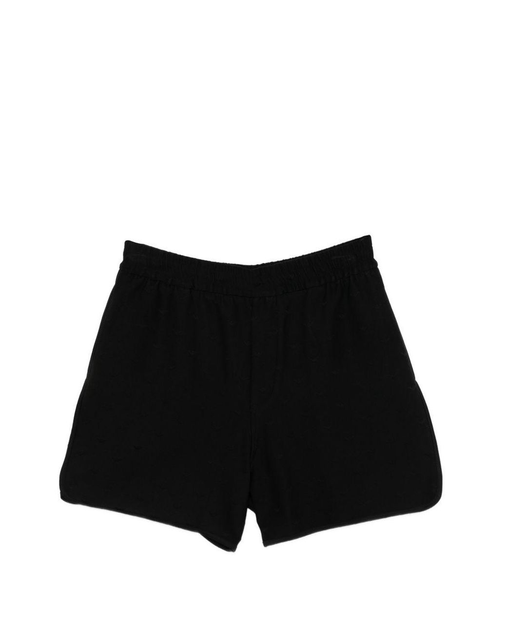 Emporio Armani Black Cotton Blend Shorts for men