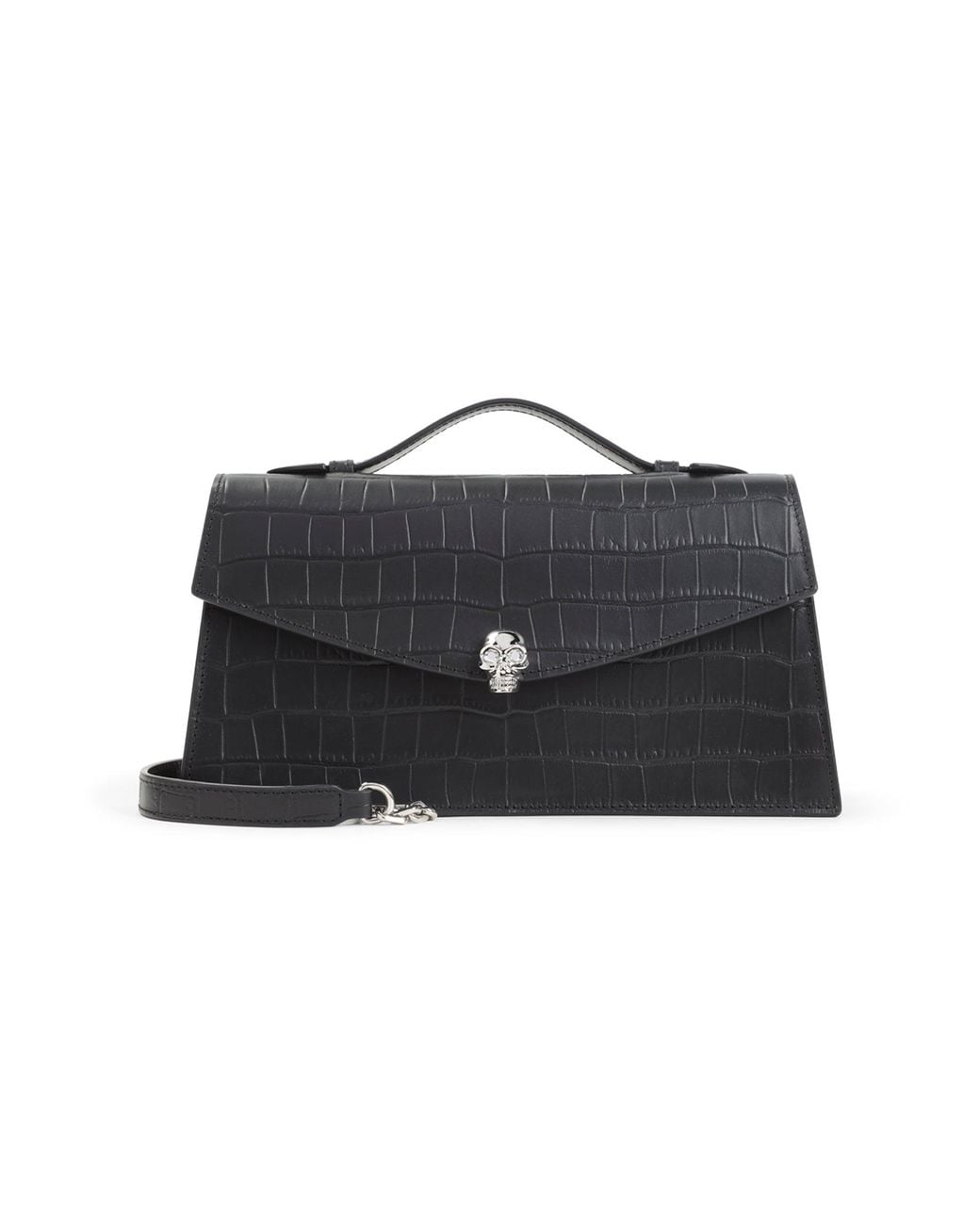 McQueen Black Skull Top Handle
