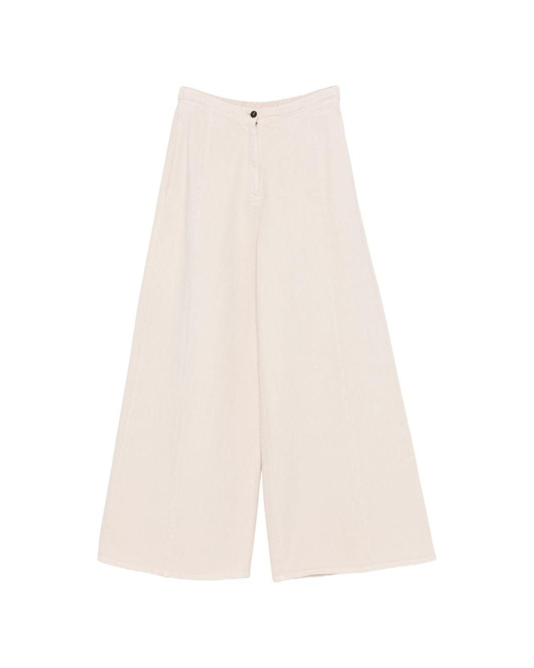 Forte_forte White Cotton Wide Leg Trousers
