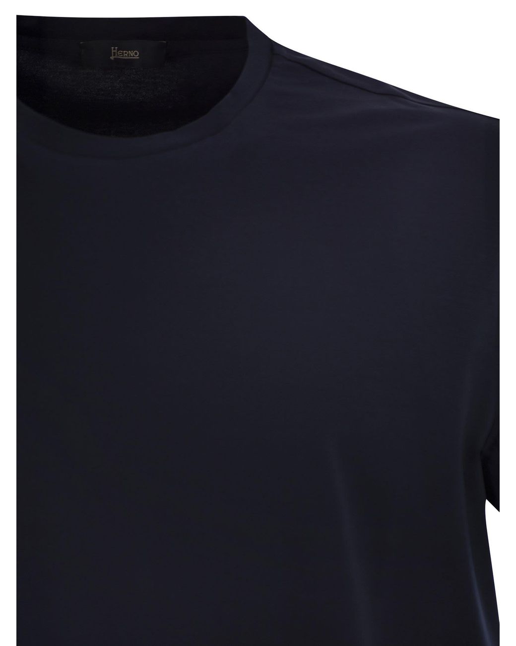 Herno Blue Stretch Cotton T Shirt