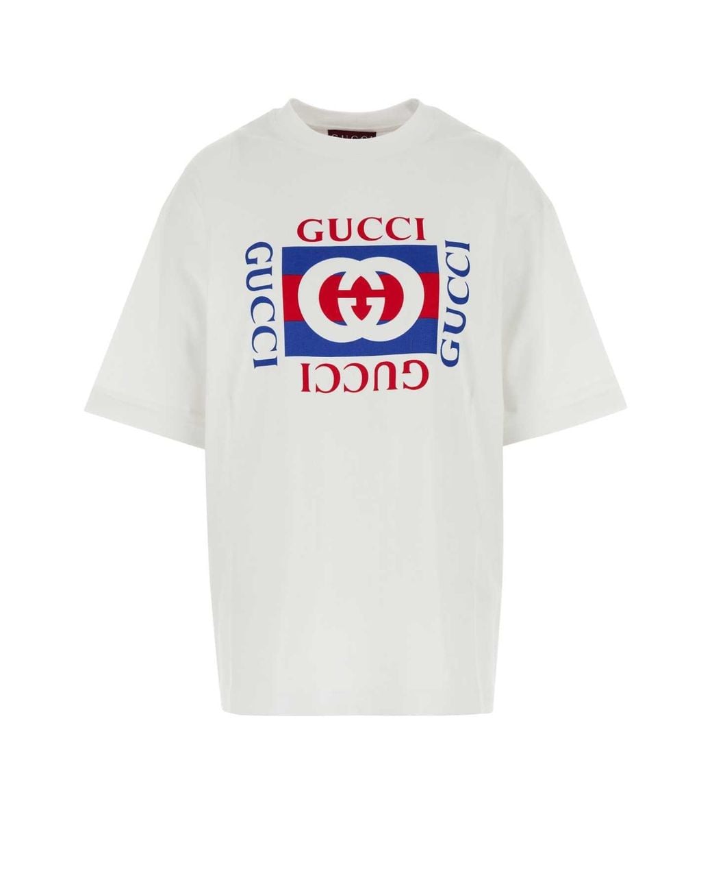 Gucci White S/S T-Shirt Heavy Cotton Jerse