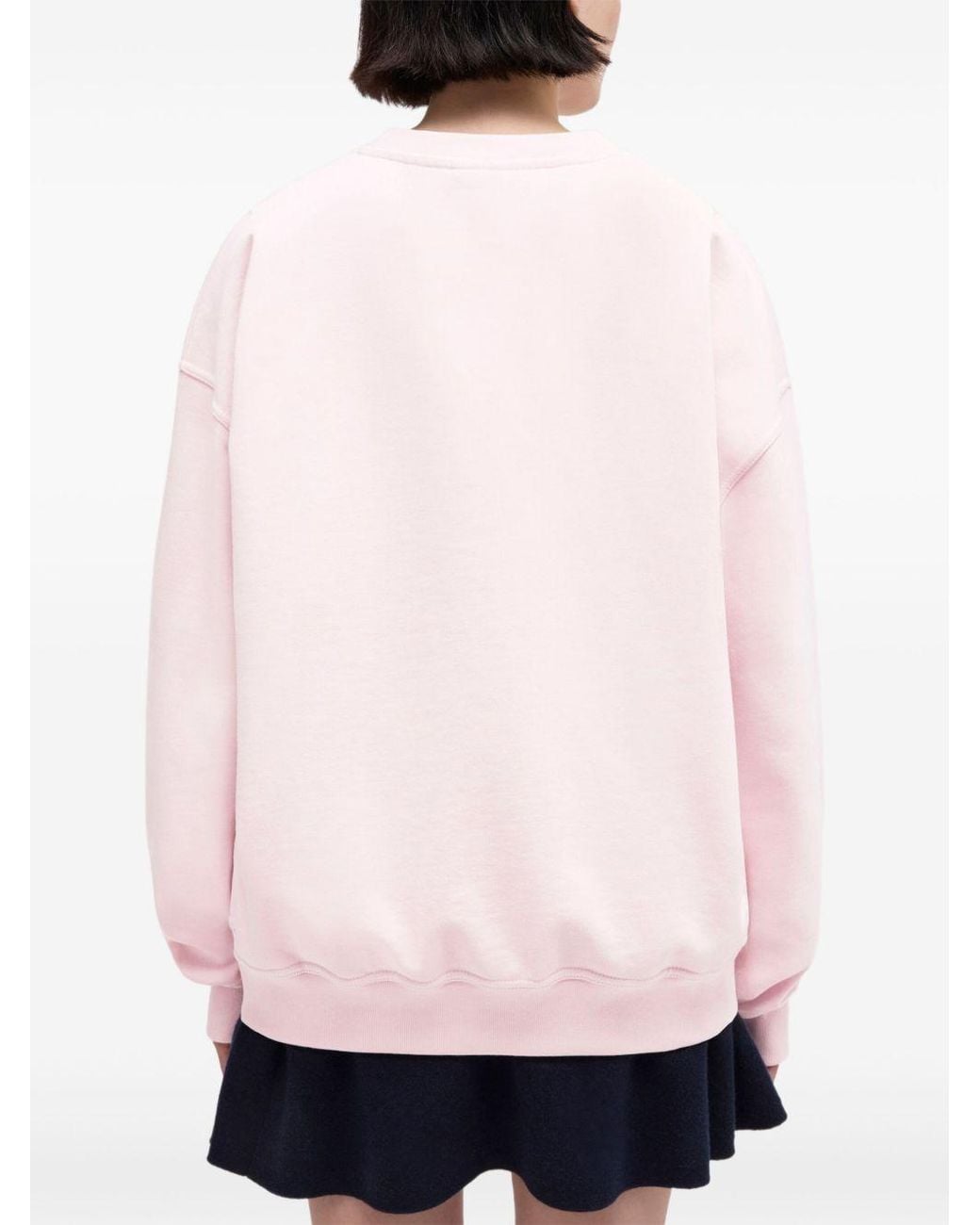 Ganni Pink Puddle Organic Cotton Sweater