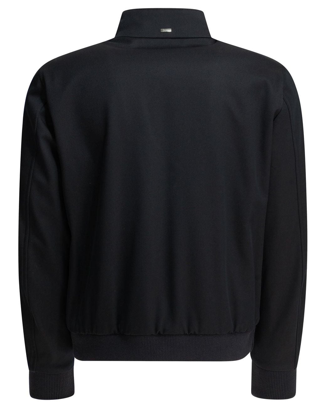 Herno Black "3 Layers Wool Storm" Bomber Jacket