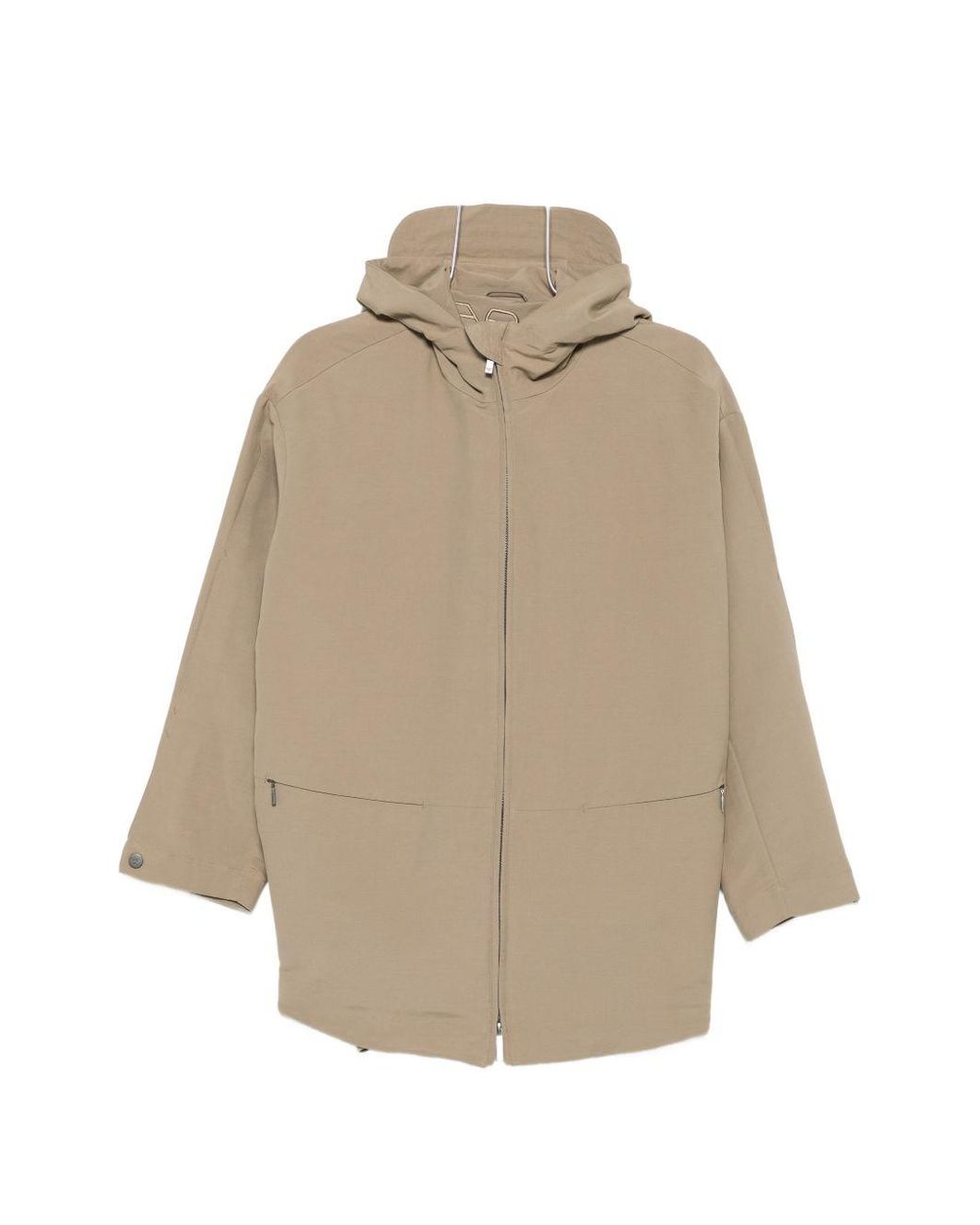 Emporio Armani Natural Cotton Blend Blouson Jacket