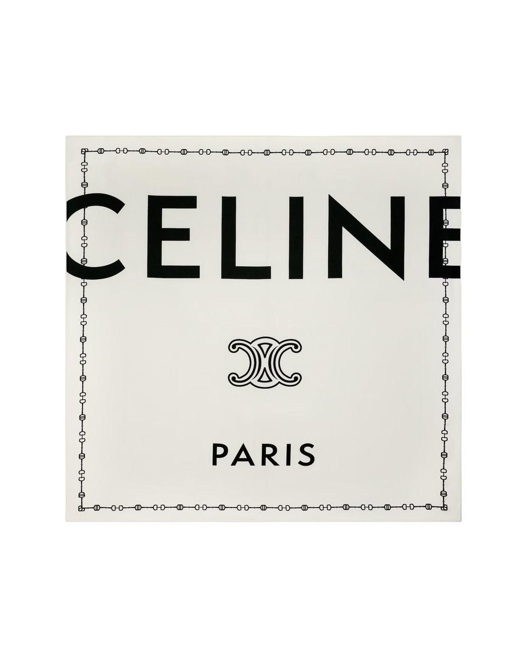 Céline White 90X90 Square Scarf