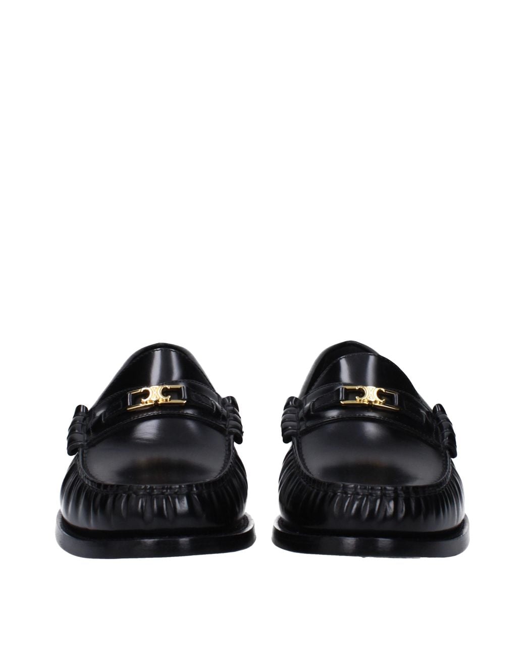 Céline Black Triomphe Moccasins/ Leather