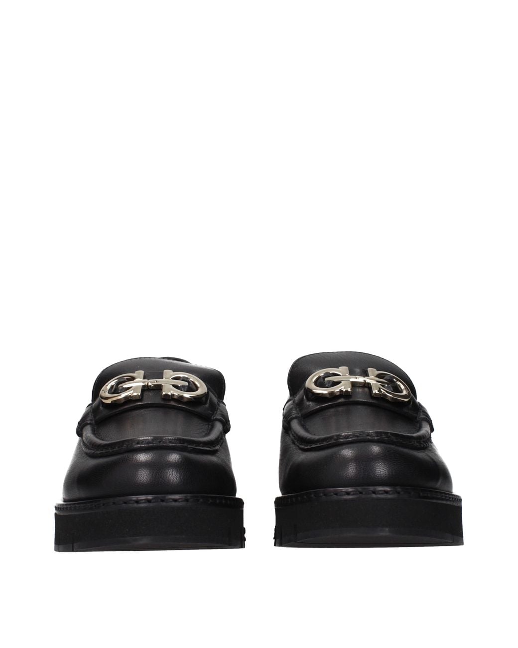 Ferragamo Black Ofelia Moccasins Leather