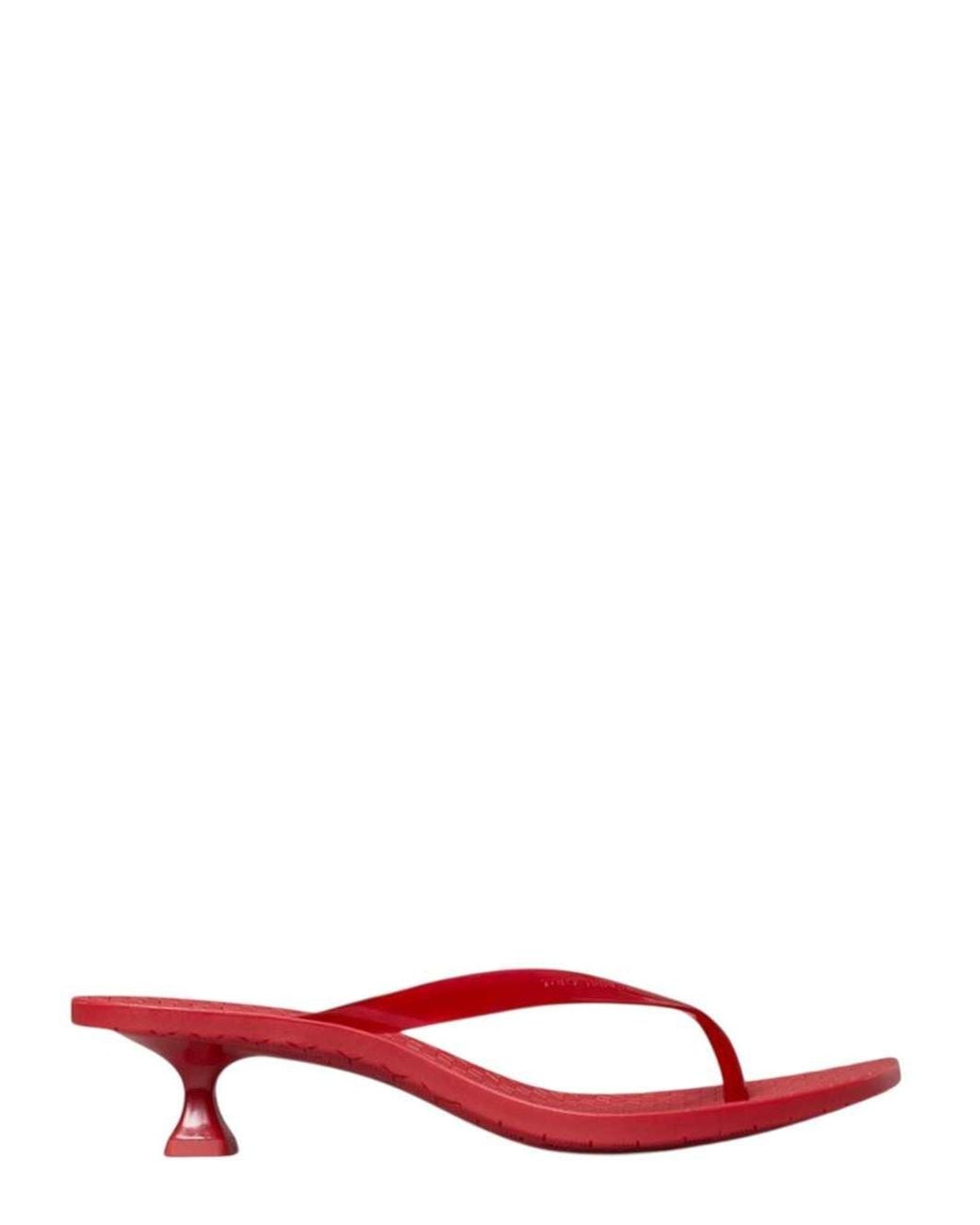 Tory Burch Red Jelly Heel Flip Flop 40Mm