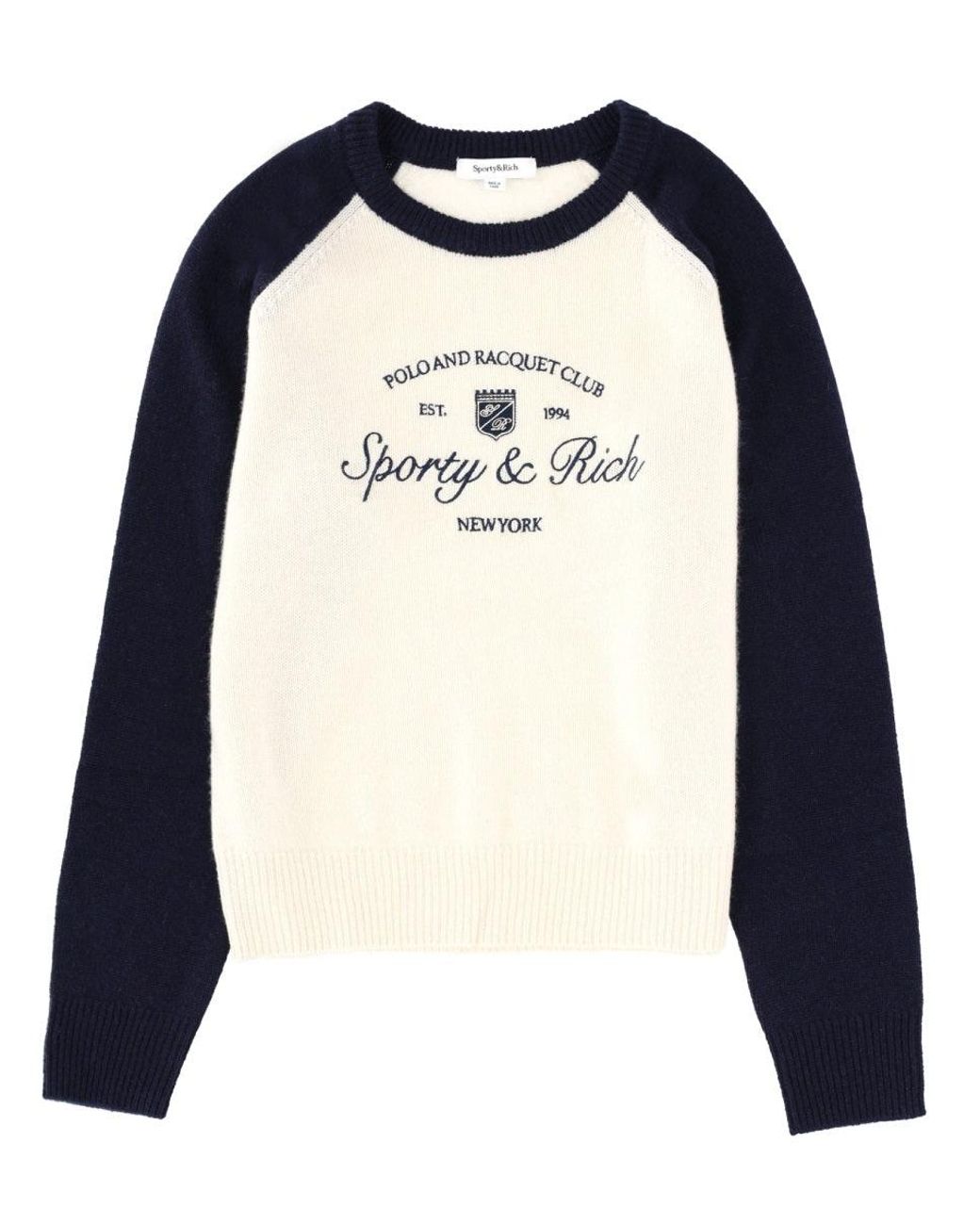 SPORTY&RICH Blue Jersey With Logo