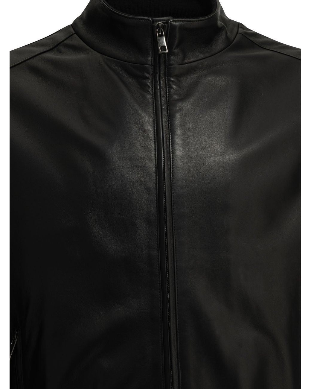 Altum Black Padded Leather Jacket
