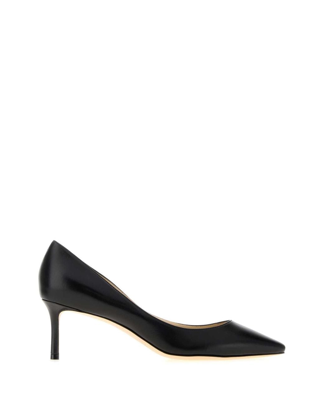 Jimmy Choo Black Leather Romy 60 Pumps