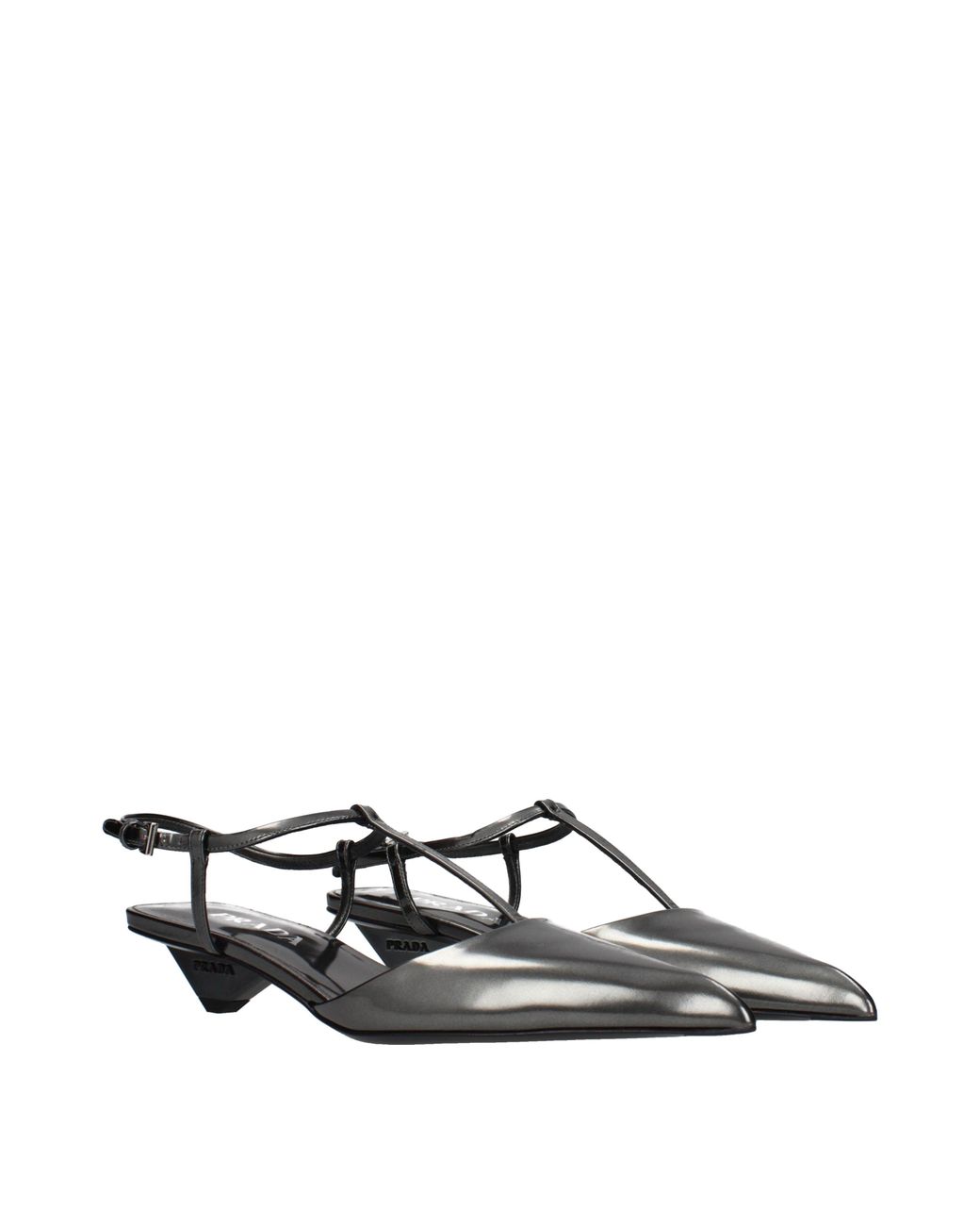 Prada Black Sandals/Anthracite Leather
