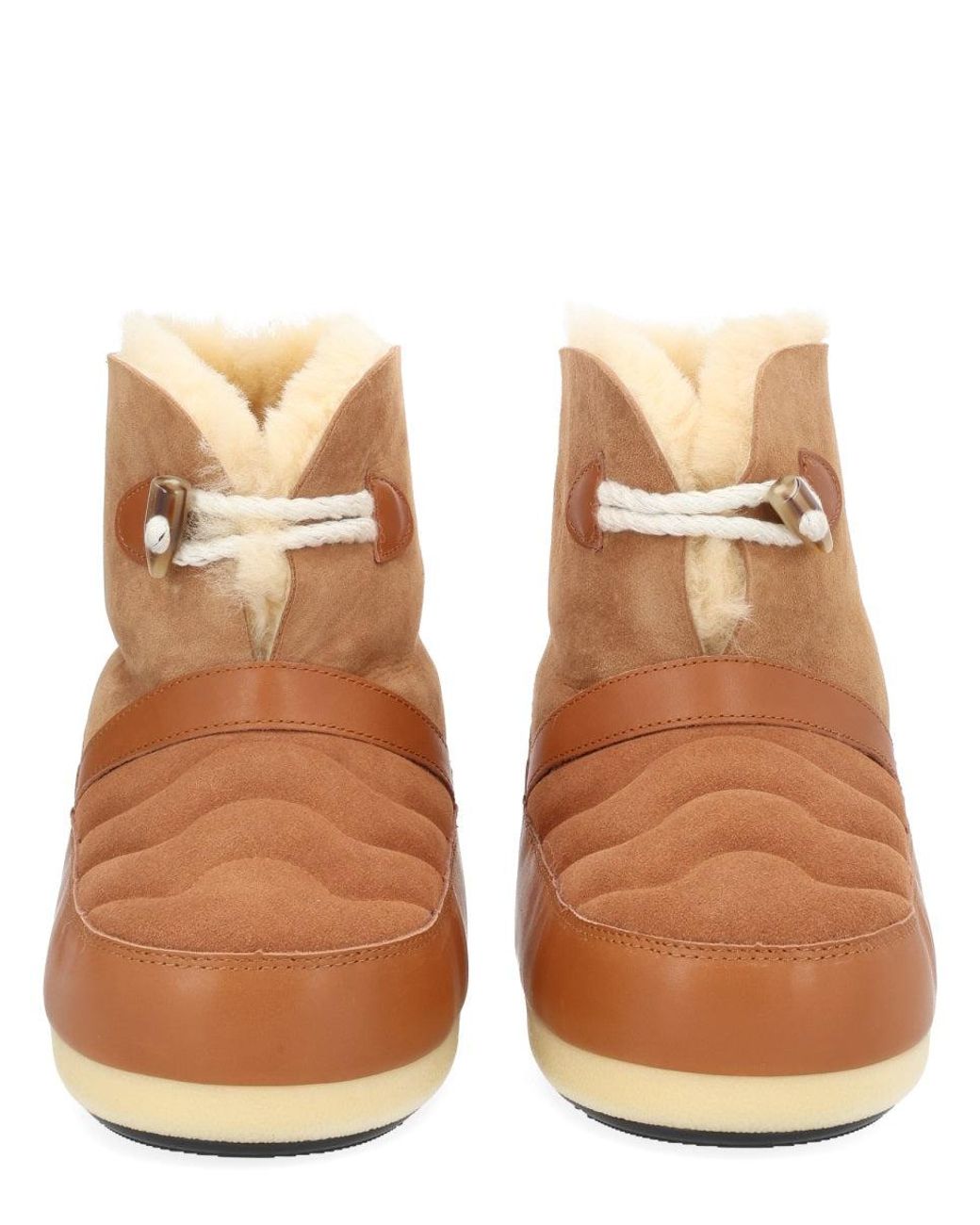 Moon Boot Brown Suede Sheepskin Boots