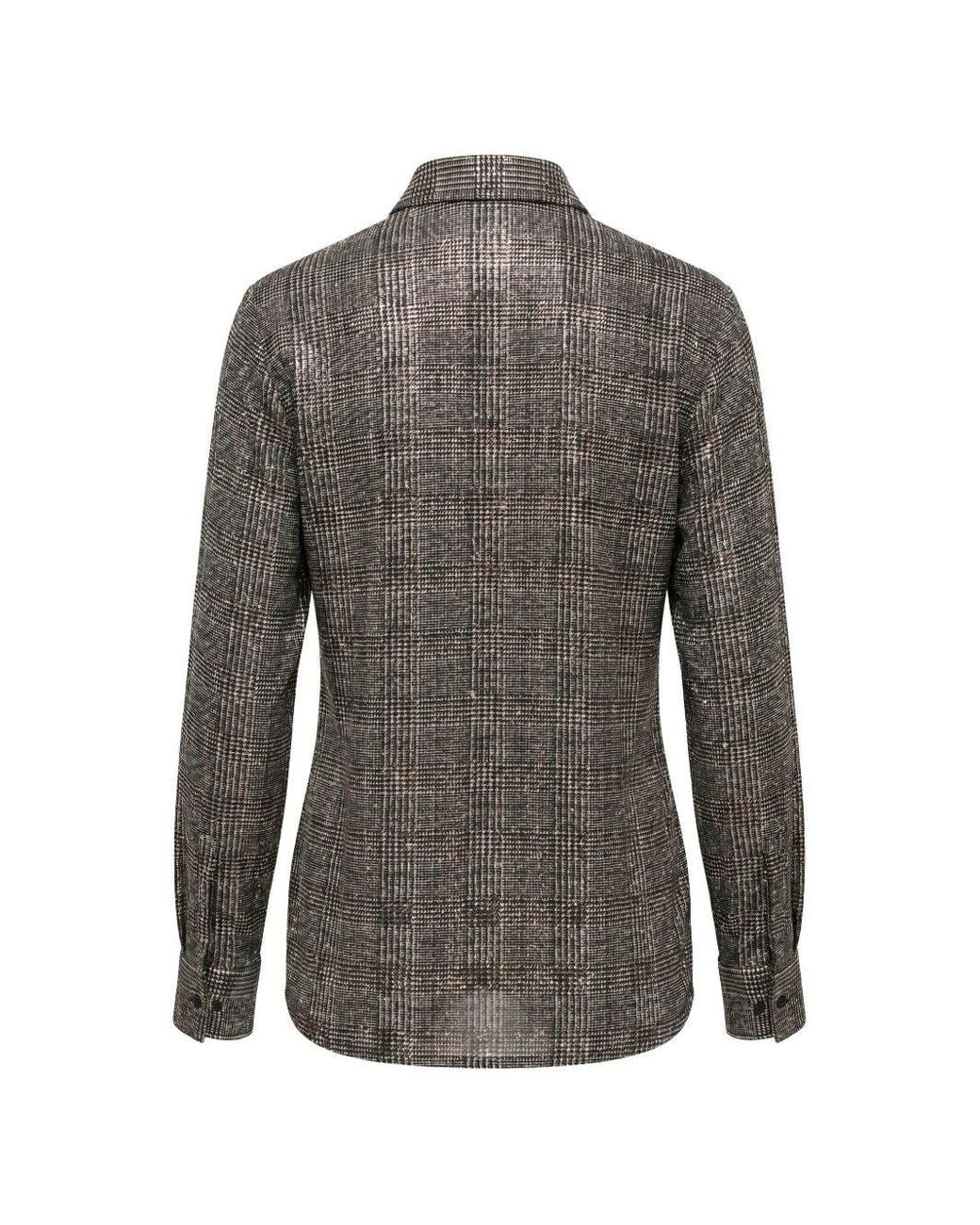 Ermanno Scervino Gray Sequined Shirt