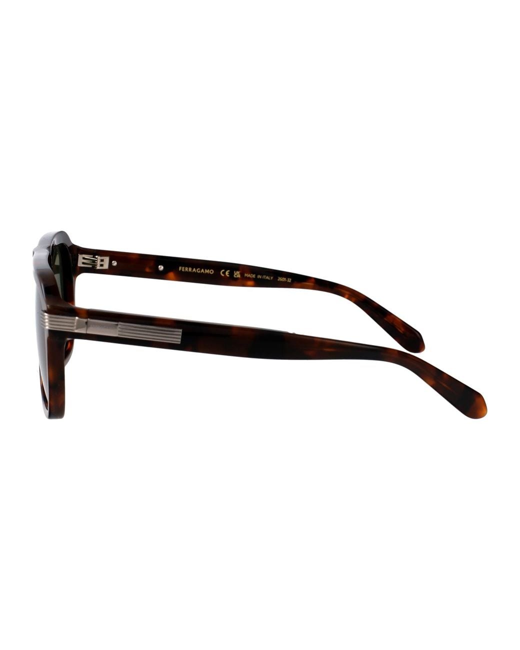 Ferragamo Green Acetate Sunglasses for men