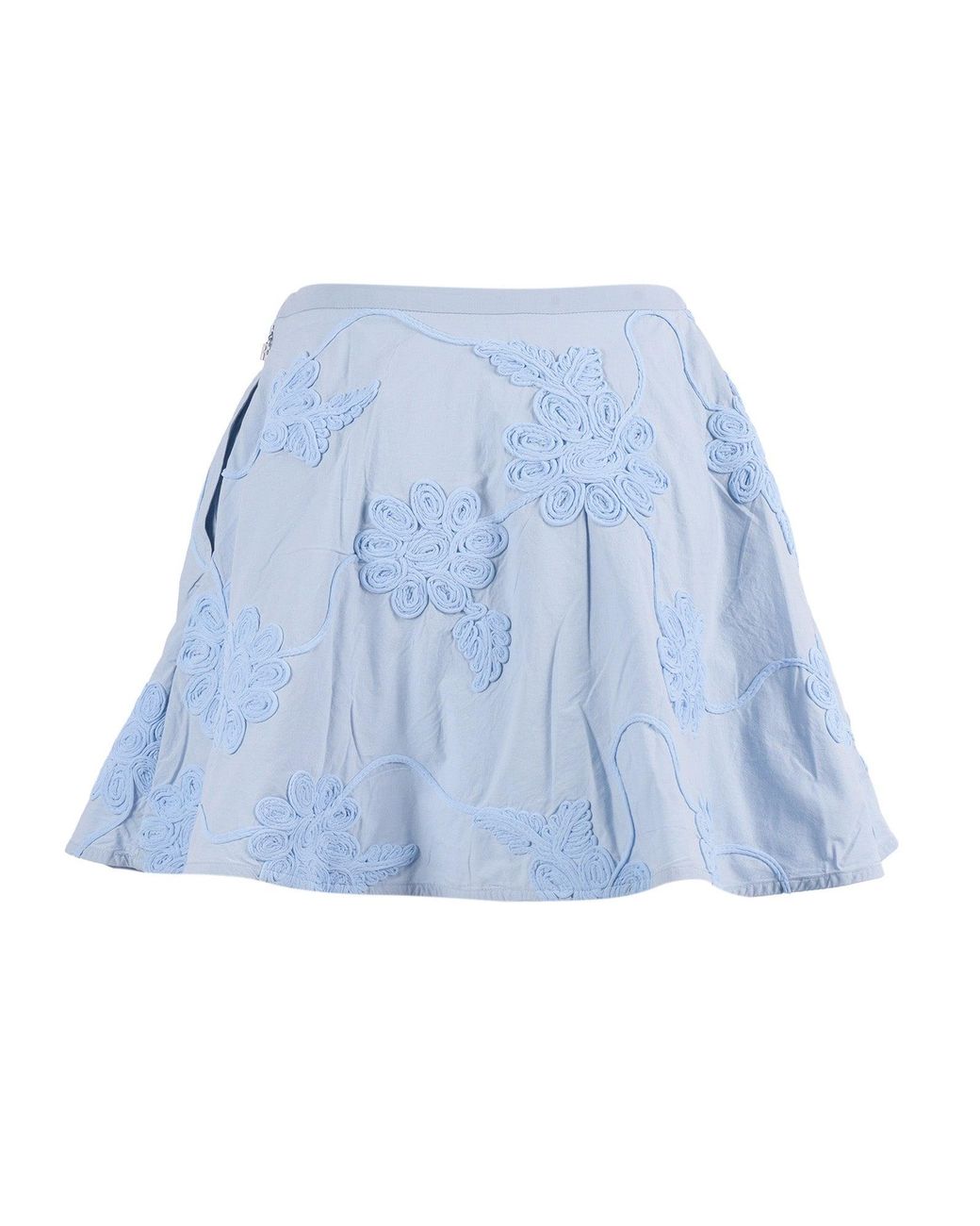 ROTATE BIRGER CHRISTENSEN Blue Flower Mini Skirt Plein Air (Regular Fit)