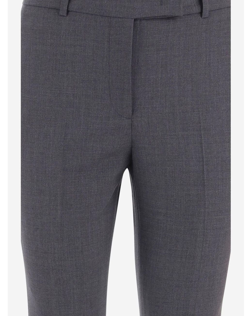 QL2 Donna Blue Stretch Wool Blend Pants