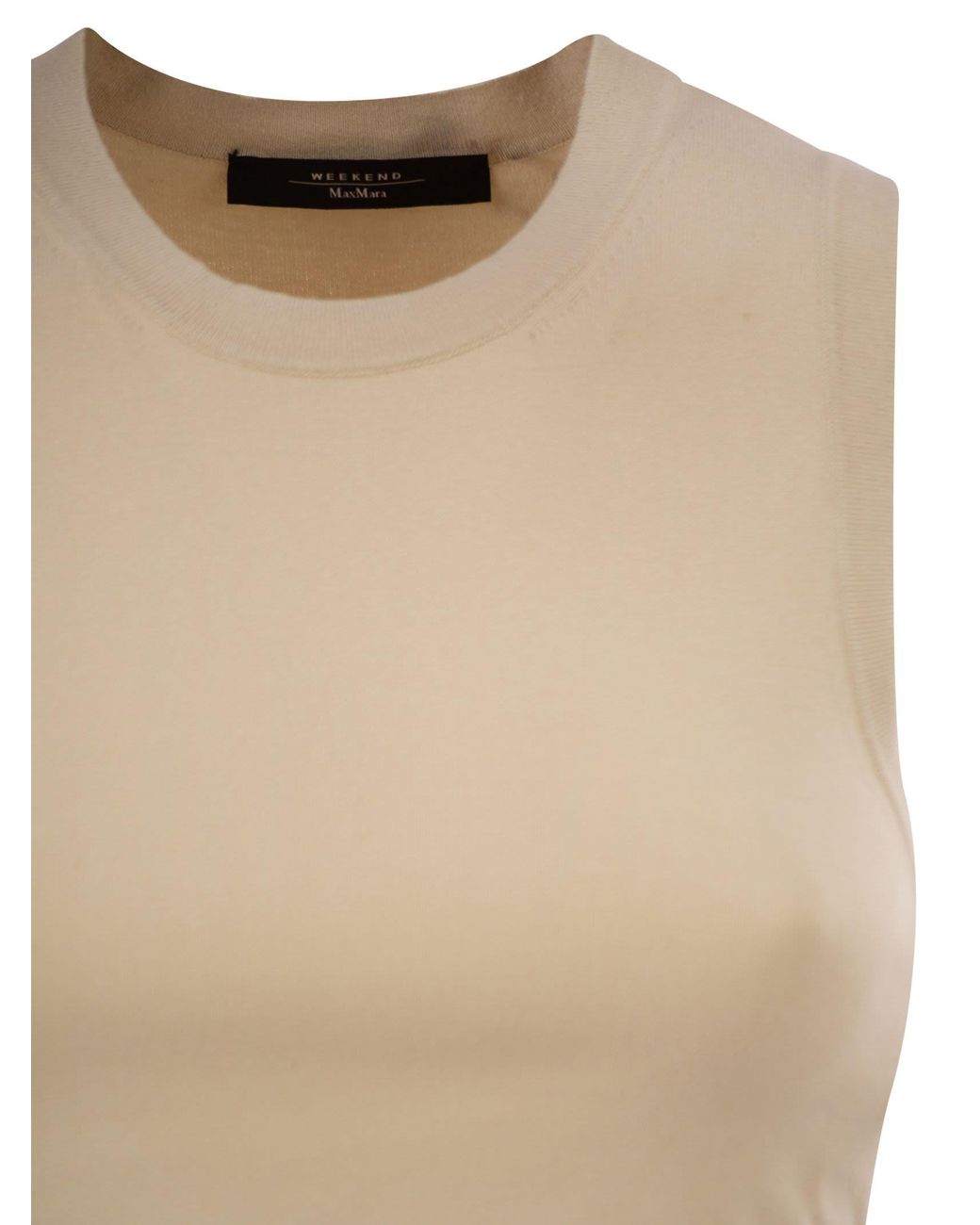 Weekend by Maxmara Natural Weekend Maxmara Wkibombo – Sleeveless Viscose Knit Top