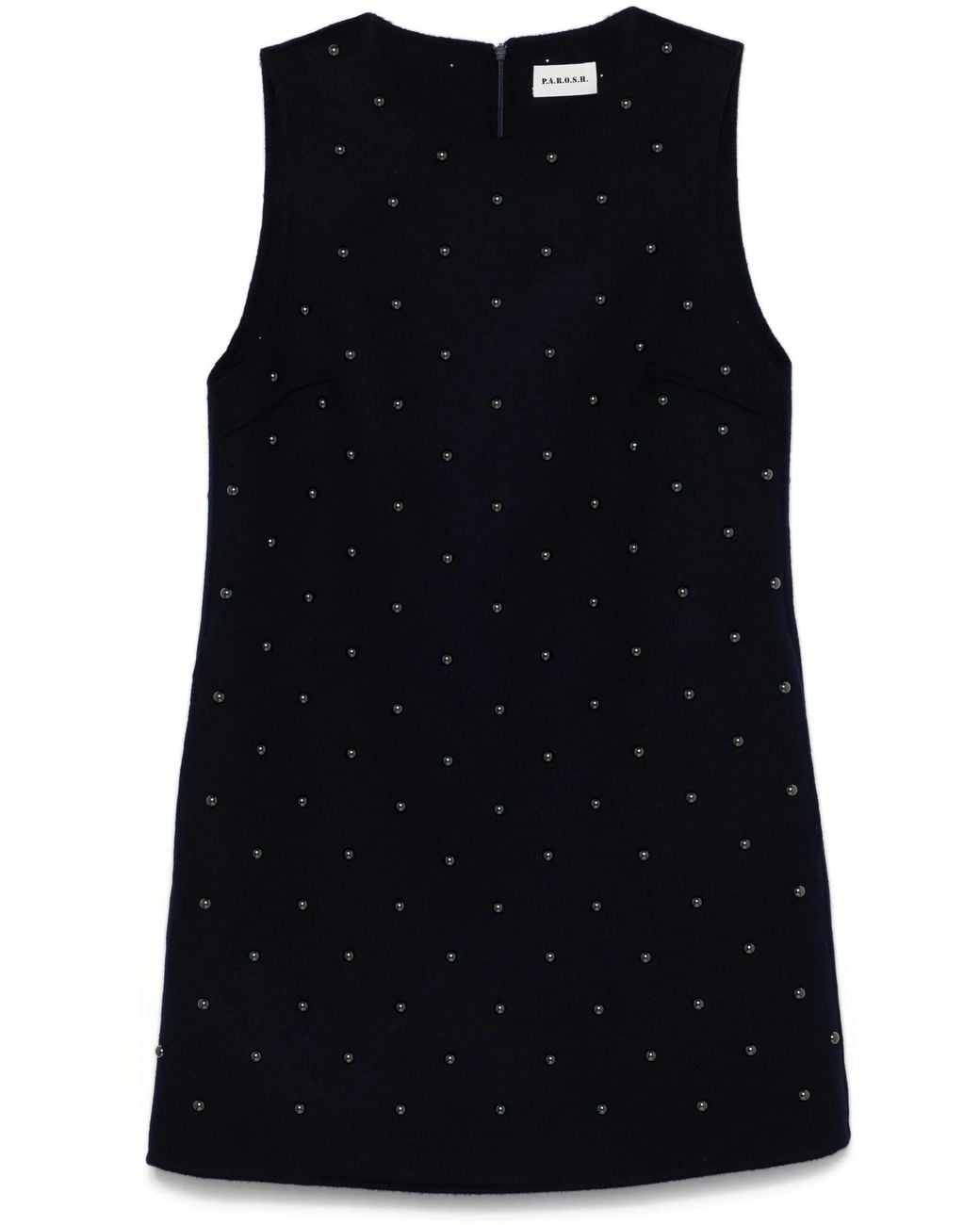 P.A.R.O.S.H. Black Bleak Stud-Embellished Dress