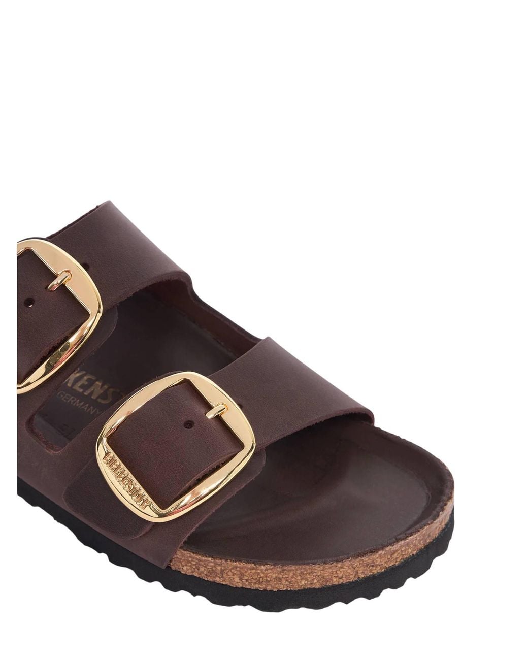 Birkenstock Brown Habana Arizona Bb Hex Oiled Leather Narrow Fit Sandals