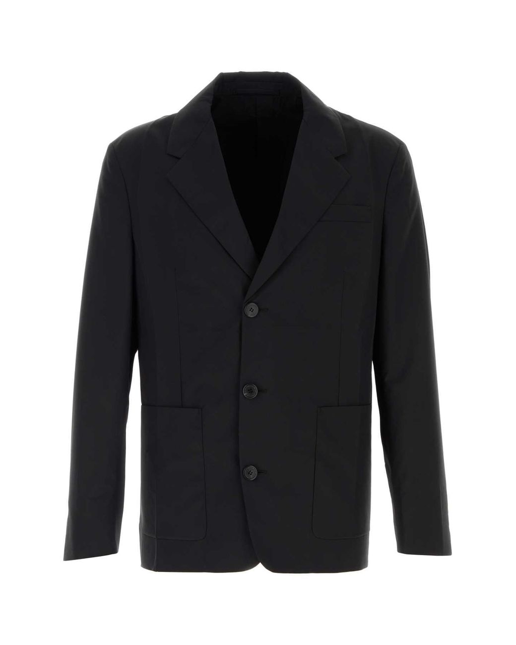 Prada Black Wool Blend Blazer for men
