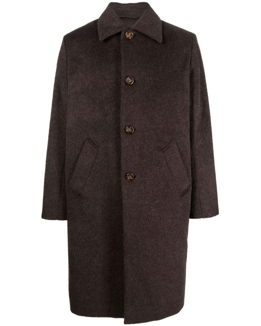 Esco Coat in Brown Mohair – SVRN