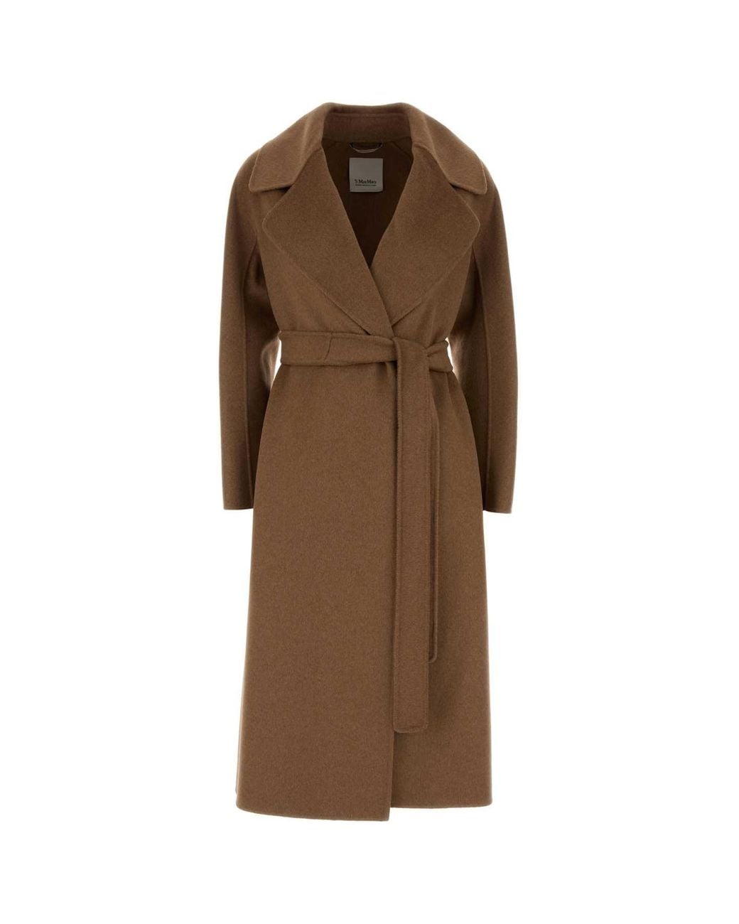 Max Mara Brown S Maxmara Camel Wool Blend Maris Coat