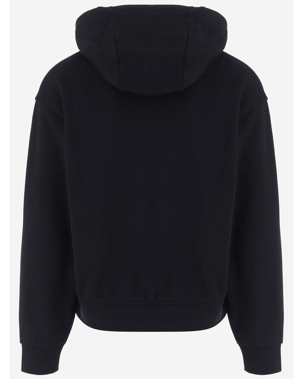 Emporio Armani Blue Cotton Hoodie With Logo