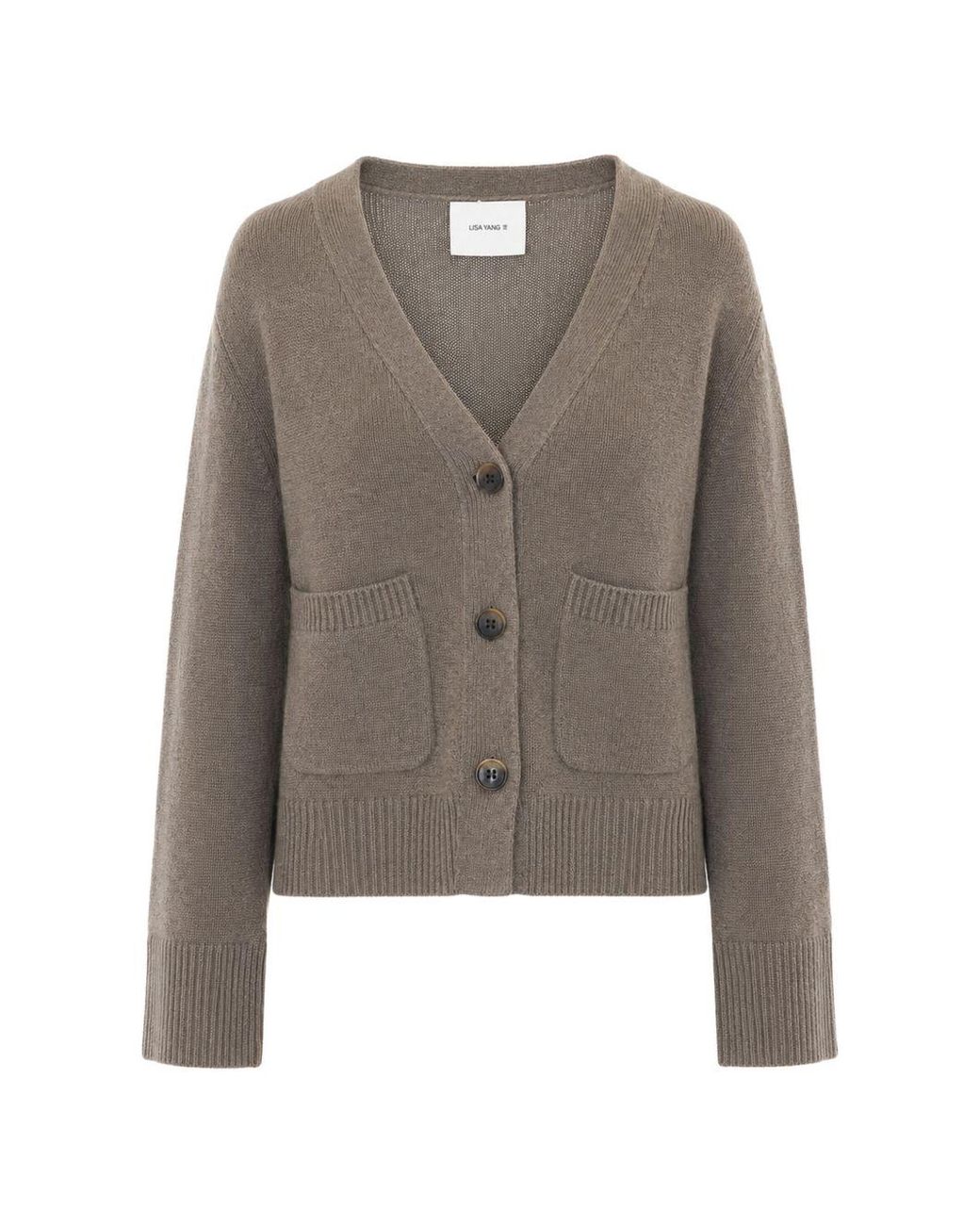 Lisa Yang Brown Danni Cashmere Cardigan